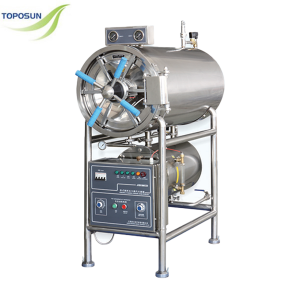 Horizontal cylindreical pressure steam sterilizer